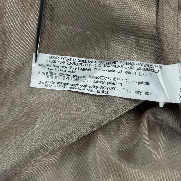 Zara Plaid Wool Blend Overshirt Jacket Brown Cream Button-Down Pockets Size XXL - Picture 13 of 14